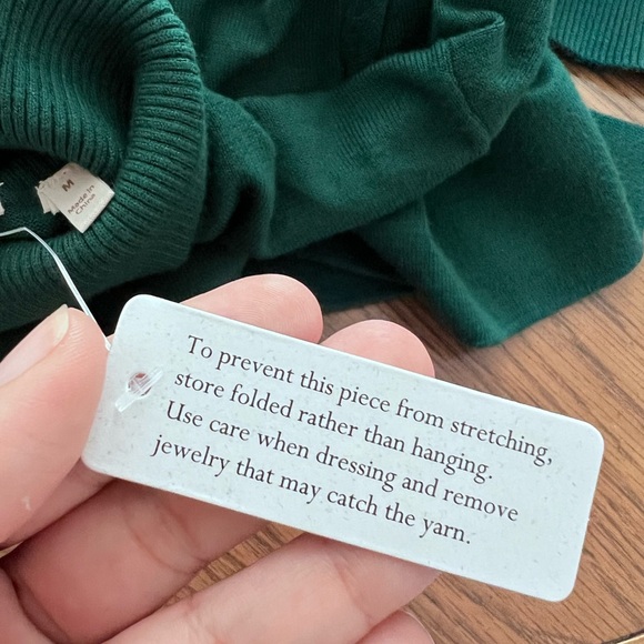 NWT Soft Surroundings Perfect Turtleneck Sweater in Green Sz. Medium (10-12) - Picture 10 of 12